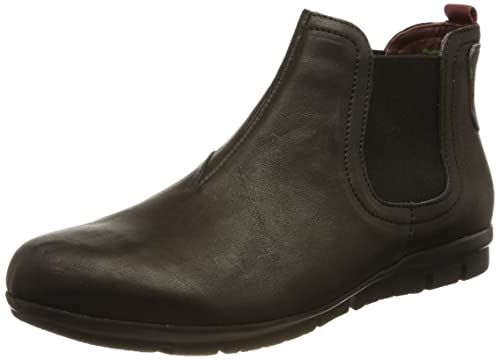 THINK! Herren King Leder gefütterte nachhaltige Chelsea-Boots, 0000 SCHWARZ/Kombi, 40.5 EU von Think!