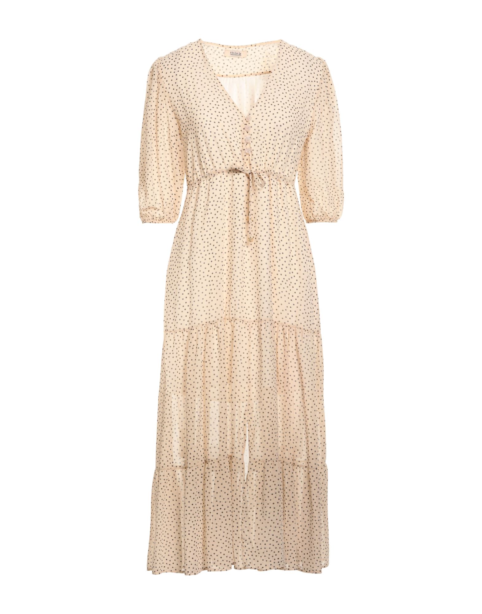 THINK Midi-kleid Damen Beige von THINK