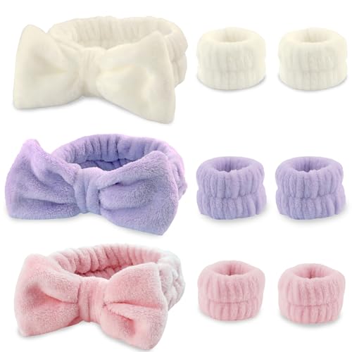 9 Stück Haarband Kosmetik, Spa Bowknot Abschmink Haarband und Handgelenk Waschband zum Waschen von Gesicht, Duschen, Yoga, Sport, Hautpflege 9 Stück Haarband Kosmetik, Spa Bowknot Abschmink Haarband und Handgelenk Waschband zum Waschen von Gesicht, Duschen, Yoga, Sport, Hautpflege von THINTON