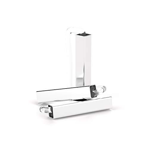 THIORA Charmband Charms | 'Stopper' 3er Set Anhänger | 3 Stopper Charms | Mesh Armband Charm (Silber) von THIORA