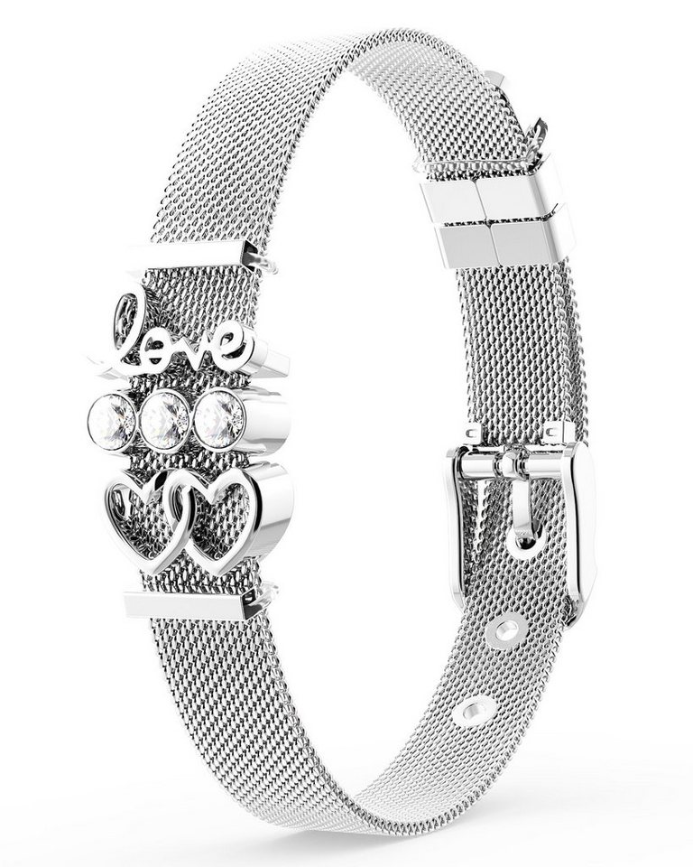 THIORA Charm-Armband Set Charmband Collection (Mesh Armband mit Charms, inkl. der im Hauptbild gezeigten Charms), Armband Set mit Anhängern von THIORA