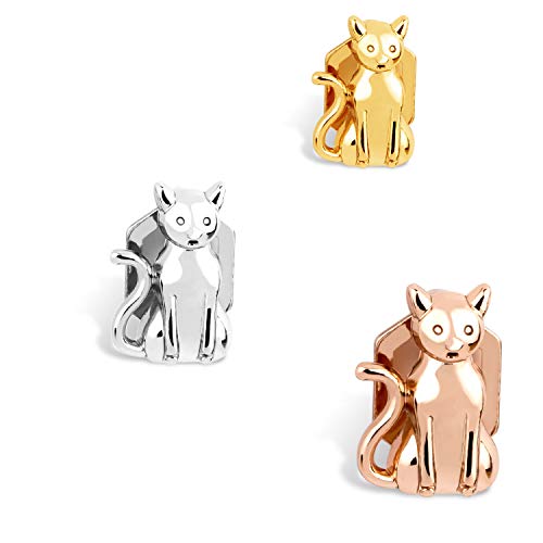 THIORA Charmband Charms | 'Kätzchen' Anhänger | Catlover Charm | Mesh Armband Charm (Silber) von THIORA