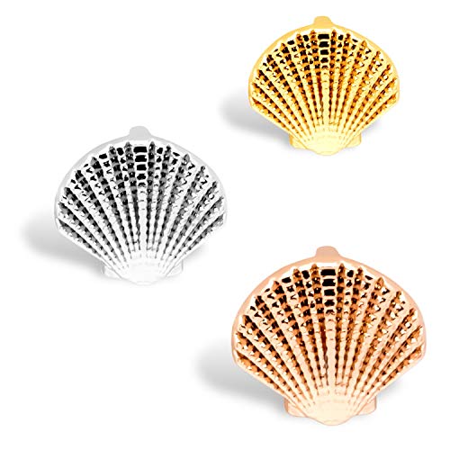 THIORA Charmband Charms | 'Muschel' Anhänger | Shell Charm | Mesh Armband Charm (Silber) von THIORA