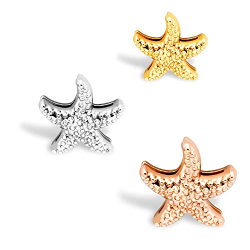 THIORA Charmband Charms | 'Seestern' Anhänger | Seastar Charm | Mesh Armband Charm (Silber) von THIORA