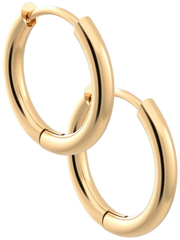 THIORA Creolen-Set Damen-Creolen „Aruba“ aus Edelstahl, 14/18/22 mm, 316L Edelstahl, wasserfest, hypoallergen & nickelfrei, poliert von THIORA