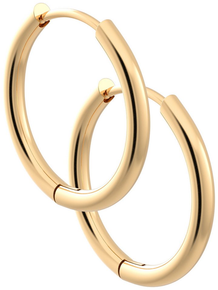 THIORA Creolen-Set Damen-Creolen „Aruba“ aus Edelstahl, 14/18/22 mm, 316L Edelstahl, wasserfest, hypoallergen & nickelfrei, poliert von THIORA