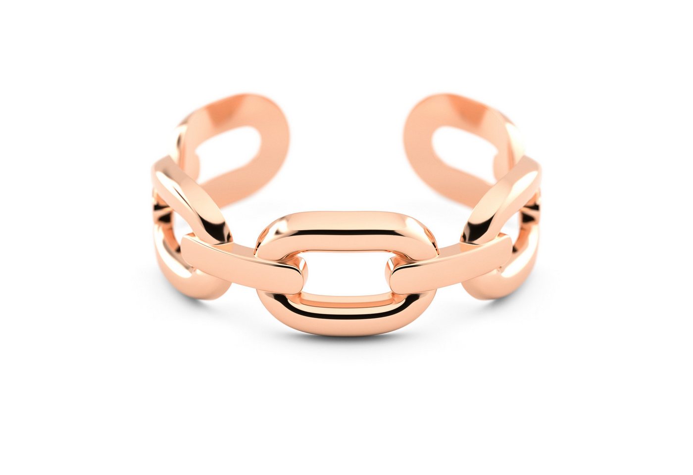 THIORA Fingerring Offener Damen Ring, Kettenglieder, Gliederkette, Edelstahl, offen & größenverstellbar, 6.5 mm Ringbreite, Edelstahl von THIORA