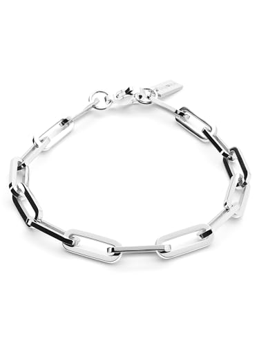 THIORA 'Island Links' Armband Silber Damen | Edelstahl Kettenarmband 18cm Anpassbar | Armkette von THIORA