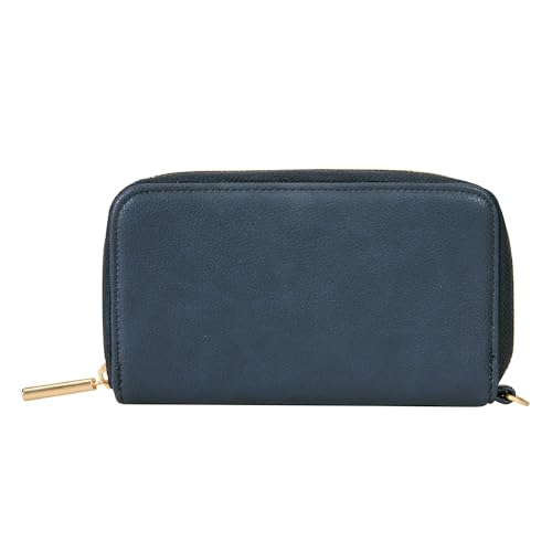 THIRTY-ONE Gifts Slim Wallet, Small Clutch Wallet for Women, Phone Holder Wallet with Card and Bill Slots, Navy Smooth Pebble, Schlanke Brieftasche von Thirty-One
