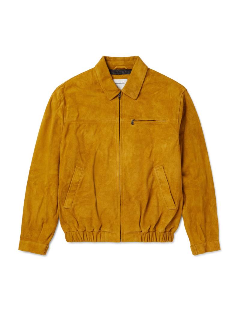 THISISNEVERTHAT - Panelled Suede Harrington Jacket - Men - Orange - S von THISISNEVERTHAT