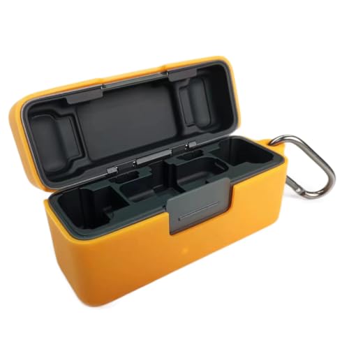 THLMT Schutzhülle für DJI Mic 2, drahtloses Mikrofon Aufbewahrungstasche Schutzhülle für Mikrofon Shell Pouch Box Schutz Portable Mikrofonhalter Organizer (Orange) von THLMT