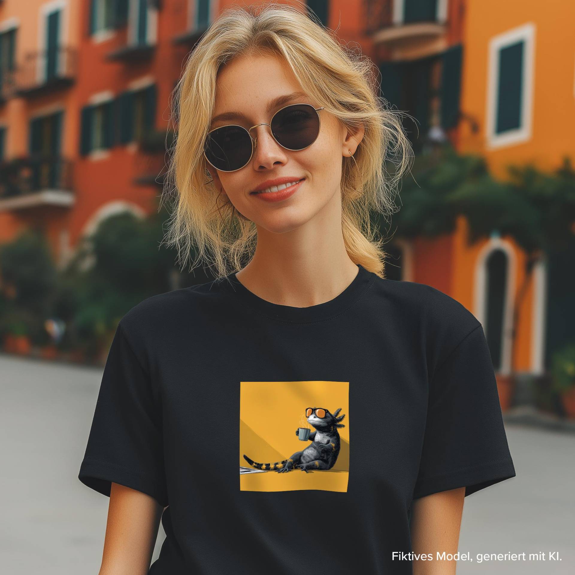 Cool Coffee Axolotl - T-Shirt-Print Geschenkidee Mit Kaffeetasse Cool Coffee Axolotl - T-Shirt-Print Geschenkidee Mit Kaffeetasse von THOCREATE