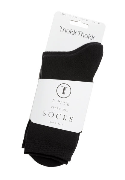 ThokkThokk Warme Socken Mittelhoch mit Biobaumwolle - 2er Pack von THOKKTHOKK