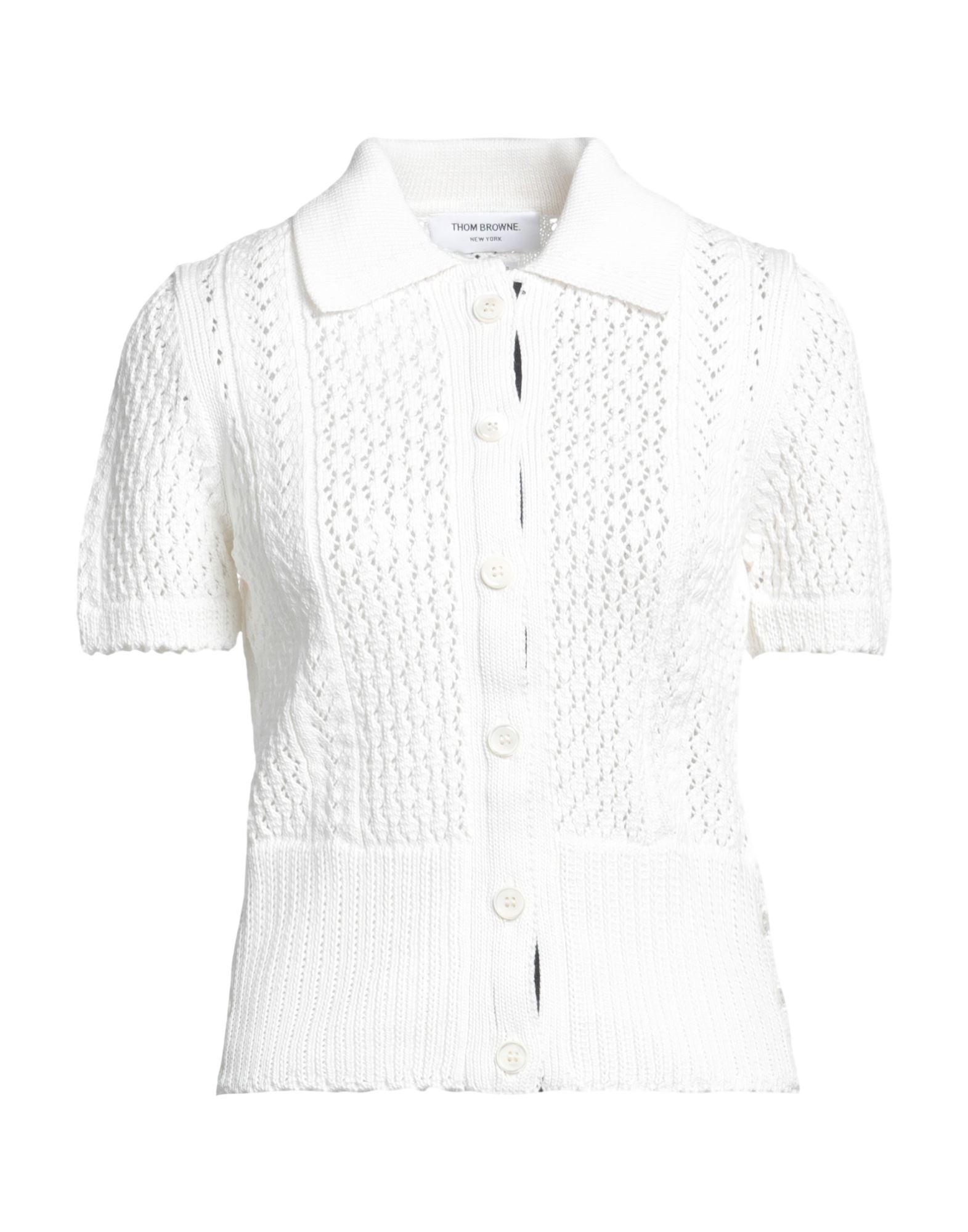 THOM BROWNE Strickjacke Damen Off white THOM BROWNE Strickjacke Damen Off white von THOM BROWNE