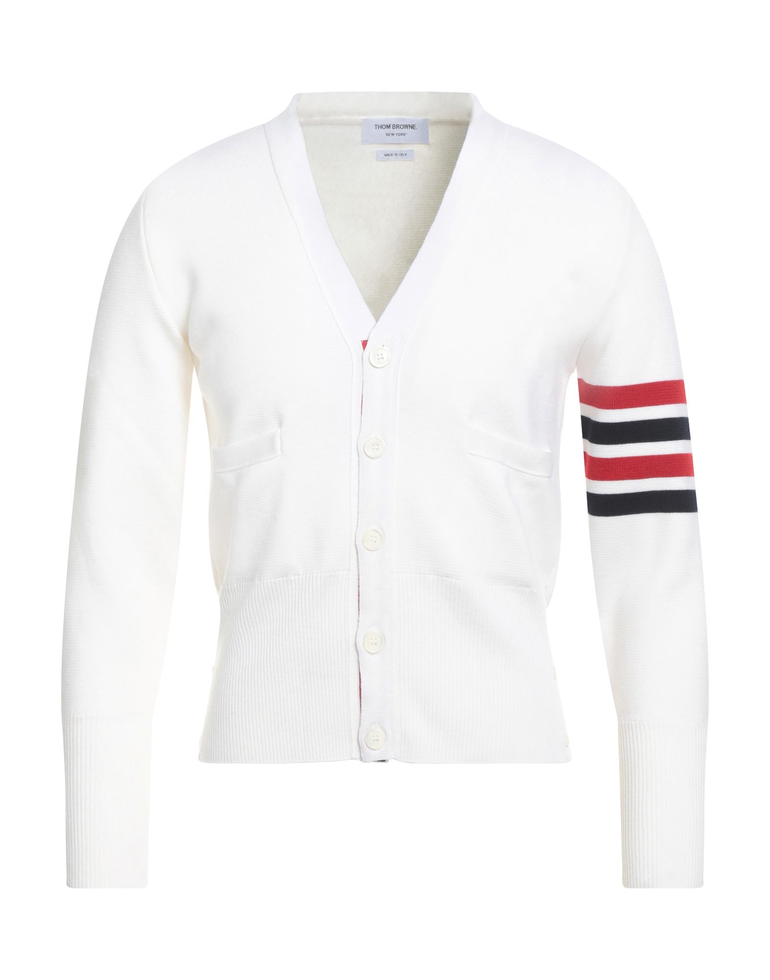 THOM BROWNE Strickjacke Herren Weiß THOM BROWNE Strickjacke Herren Weiß von THOM BROWNE