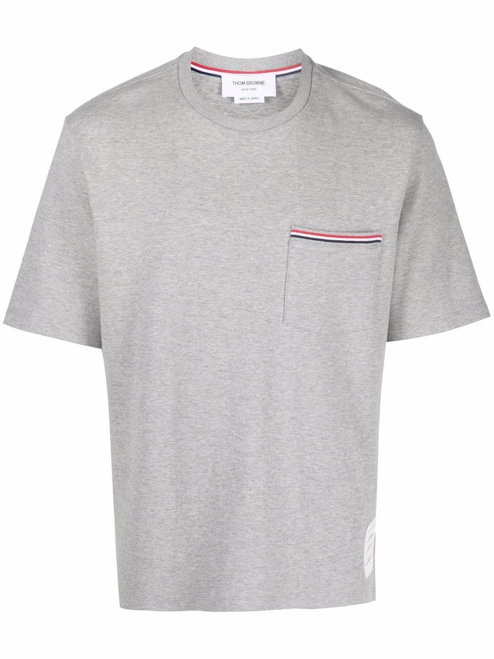 Thom Browne T-Shirt mit aufgesetzter Tasche - Grau von Thom Browne