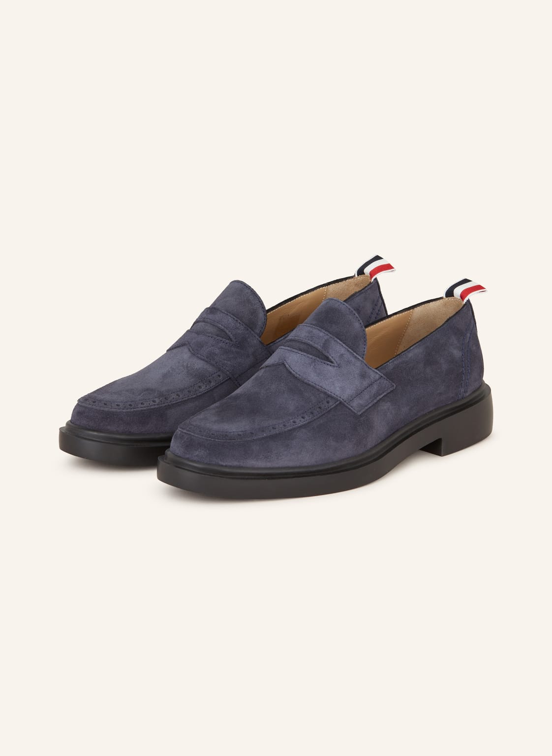 Thom Browne. Penny-Loafer blau von THOM BROWNE.