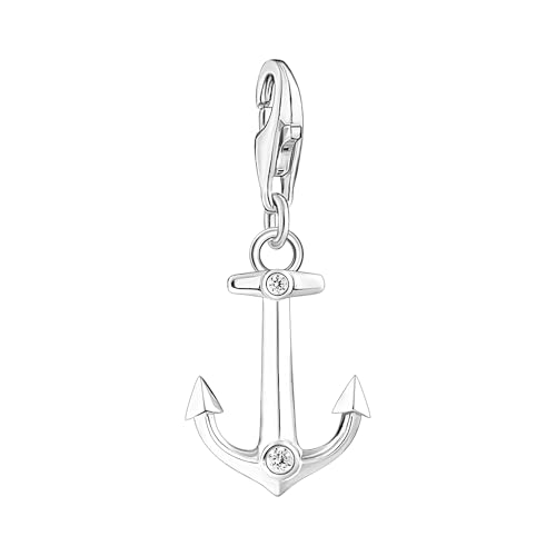 THOMAS SABO Charm-Anhänger Anker mit Steinen Silber 925 Sterlingsilber 2166-051-21 von THOMAS SABO