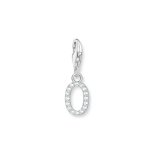 THOMAS SABO Charm-Anhänger Buchstabe O mit weißen Steinen Silber 925 Sterlingsilber 1952-051-14 von THOMAS SABO