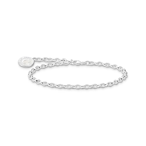 THOMAS SABO Member Charm-Armband mit weißem Charmista Coin Silber 925 Sterlingsilber, Kaltemail X2088-007-21 von THOMAS SABO