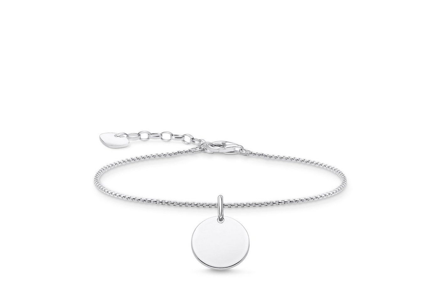 THOMAS SABO Armband A1960-001-21 Armband Damen Gravurplatte Rund Silber 19 cm von THOMAS SABO