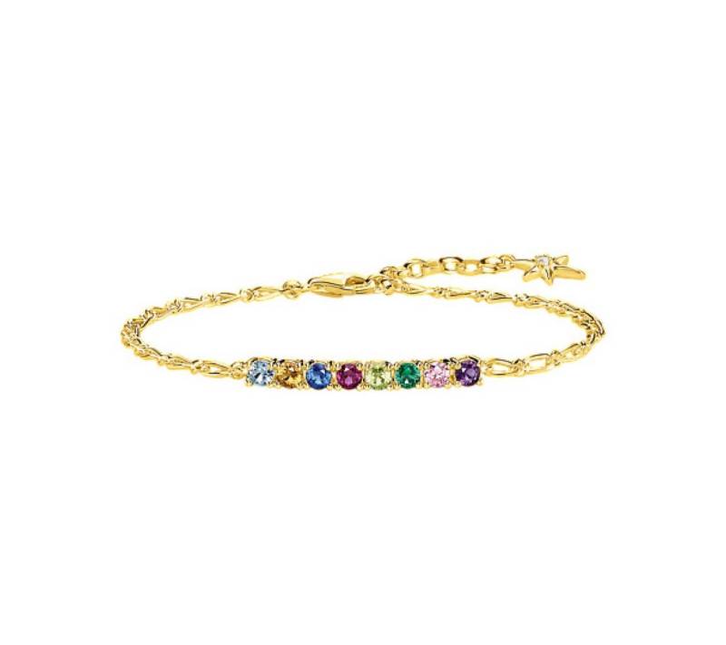 THOMAS SABO Armband Armband Damen Bunte Steine Vergoldet SCA150331 von THOMAS SABO