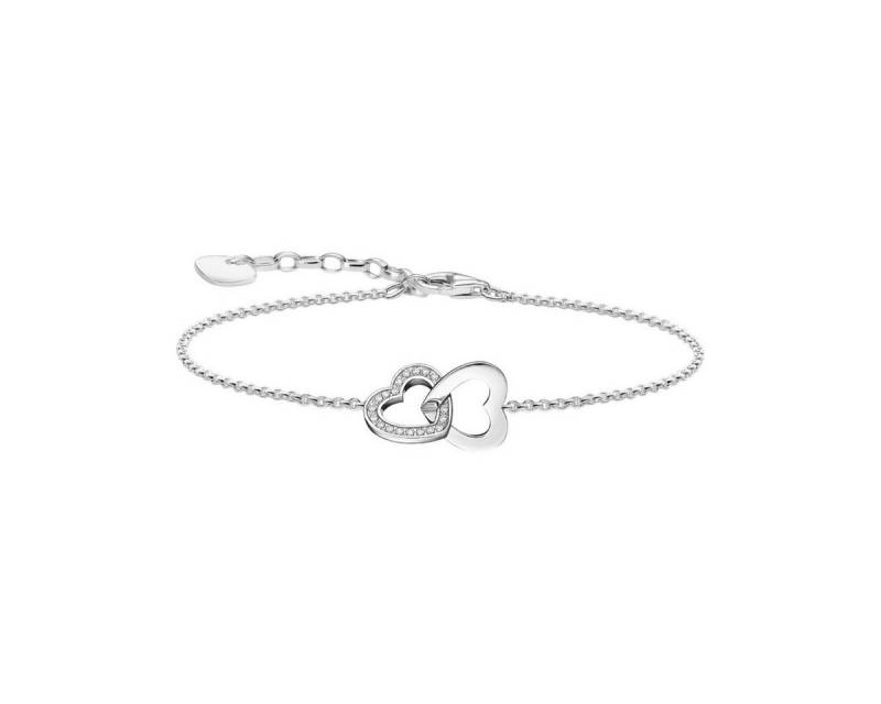 THOMAS SABO Armband Armband Damen Verschlungene Herzen Zirkonia Silber SCA150345 von THOMAS SABO