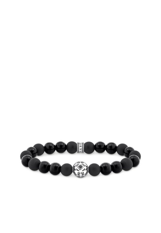 THOMAS SABO Armband Armband Obsidian Schwarz (Set) von THOMAS SABO