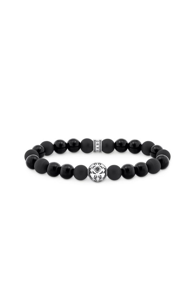 THOMAS SABO Armband Armband Obsidian Schwarz (Set) von THOMAS SABO