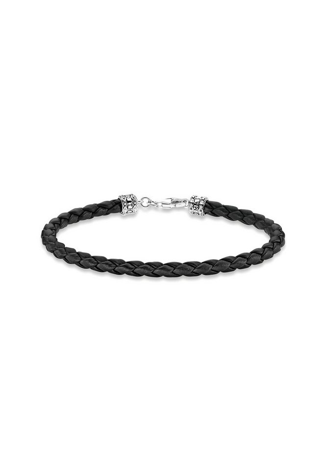 THOMAS SABO Armband Armband Schwarzes Leder (Set) von THOMAS SABO