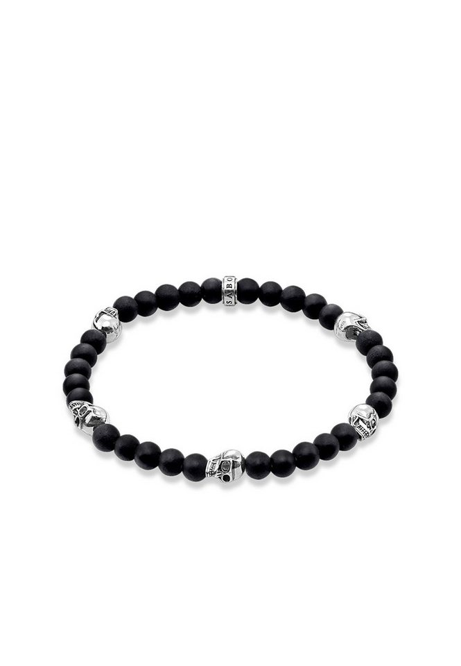 THOMAS SABO Armband Armband Totenkopf Schwarz (Set) von THOMAS SABO