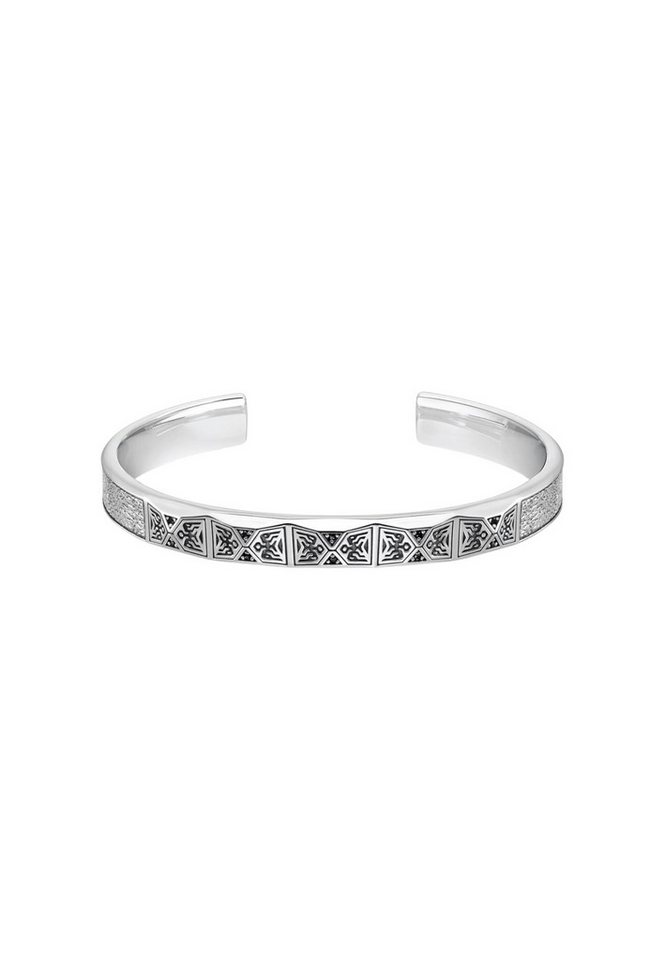 THOMAS SABO Armband Armreif Facettiertes Design mit schwarzen Steinen Silber (Set) von THOMAS SABO