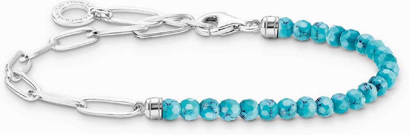 THOMAS SABO Armband Charmarmband mit Beads und Kettengliedern - 925 Sterlingsilber von THOMAS SABO