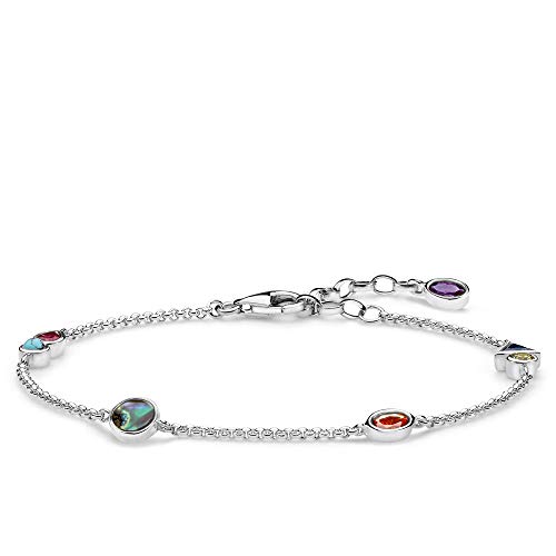 THOMAS SABO Armband "Farbige Steine" 925er Sterlingsilber von THOMAS SABO