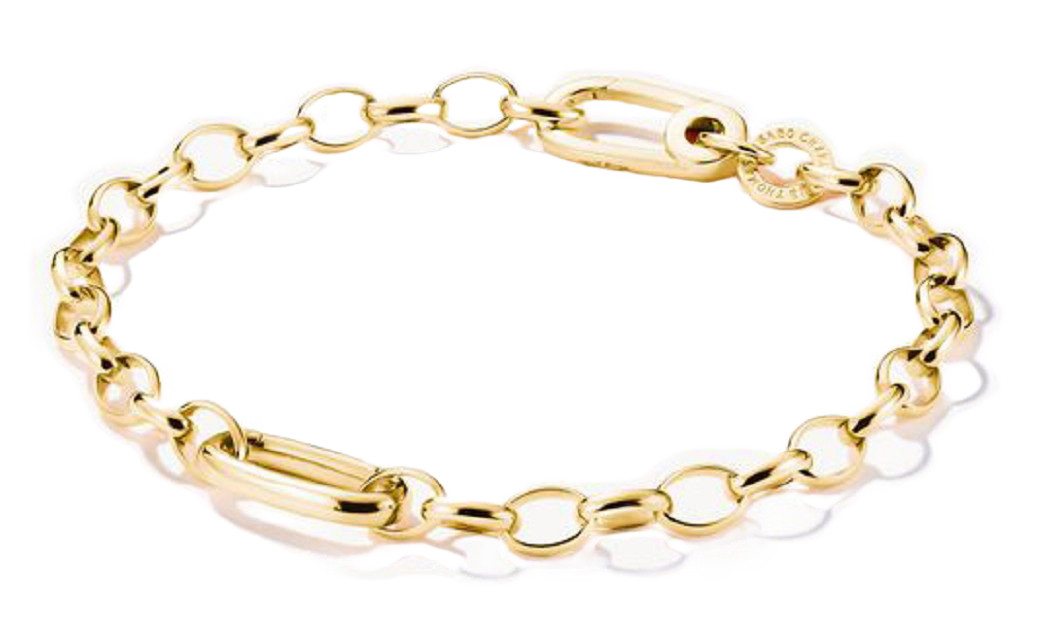 THOMAS SABO Armband Glieder-Charm-Armband mit Connect Link, aus Silber, vergoldet THOMAS SABO Armband Glieder-Charm-Armband mit Connect Link, aus Silber, vergoldet von THOMAS SABO