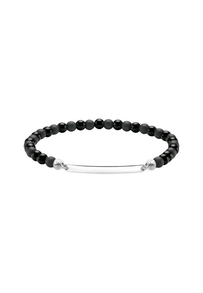 THOMAS SABO Armband Gravierbares Armband mit Obsidian-Perlen (Set) von THOMAS SABO