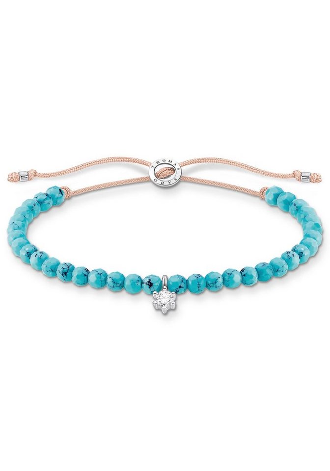 THOMAS SABO Armband Perlen mit Stein, A1987-401-11-L20V,-401-9-L20V,-905-17-L20V, mit Jaspis oder Onyx oder Zirkonia (synth) von THOMAS SABO