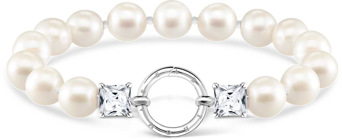 THOMAS SABO Armband Perlenarmband mit Steinen - 925 Sterlingsilber von THOMAS SABO