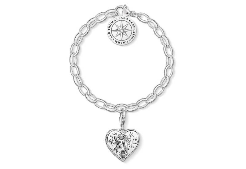 THOMAS SABO Armband Set SET0554-643-14 Set Charm-Armband Engelspaar Silber 17 cm von THOMAS SABO