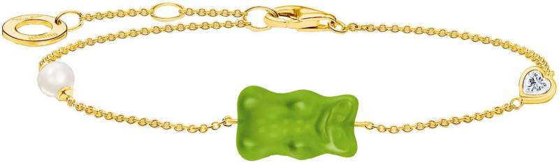 THOMAS SABO Armband THOMAS SABO x HARIBO Schmuck: Armband mit Goldbär, mit Kristallglas, Zirkonia (synth) - mit Süßwasserzuchtperle von THOMAS SABO