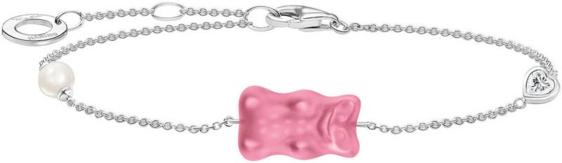 THOMAS SABO Armband THOMAS SABO x HARIBO Schmuck: Armband mit Goldbär, mit Kristallglas, Zirkonia (synth) - mit Süßwasserzuchtperle von THOMAS SABO