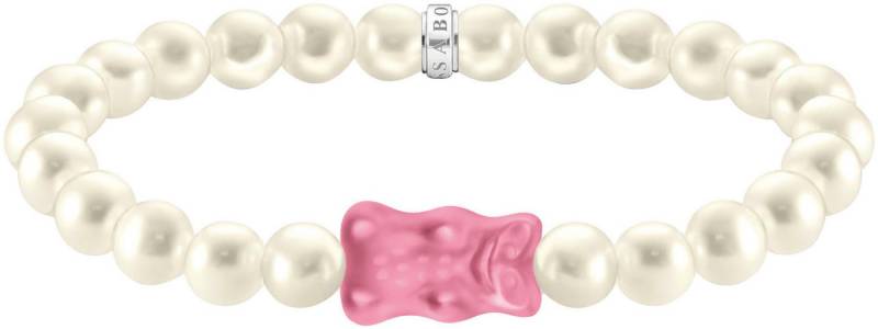 THOMAS SABO Armband THOMAS SABO x HARIBO Schmuck: Perlenarmband mit Goldbär, mit Kristallglas - mit Süßwasserzuchtperle von THOMAS SABO