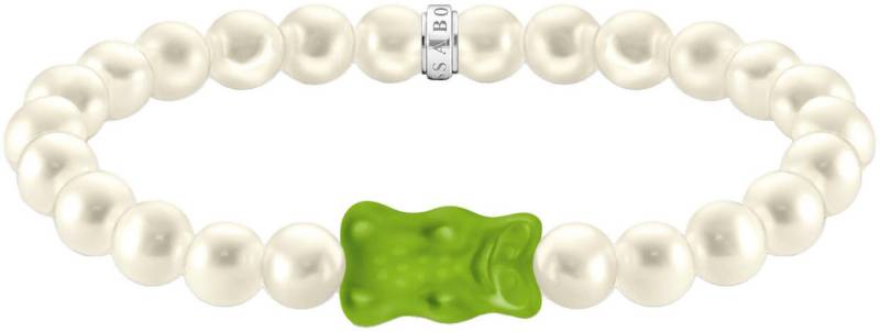 THOMAS SABO Armband THOMAS SABO x HARIBO Schmuck: Perlenarmband mit Goldbär, mit Kristallglas - mit Süßwasserzuchtperle von THOMAS SABO