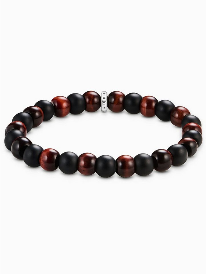 THOMAS SABO Armband Thomas Sabo A2196-806-7-L19 Unisex Armband Obsidian und rotes Tigeraug von THOMAS SABO