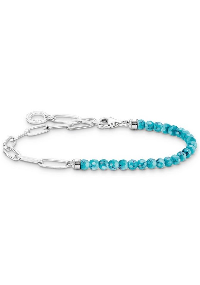 THOMAS SABO Armband blaue Perlen, A2099-404-17-L17, mit Türkis-Imitat von THOMAS SABO