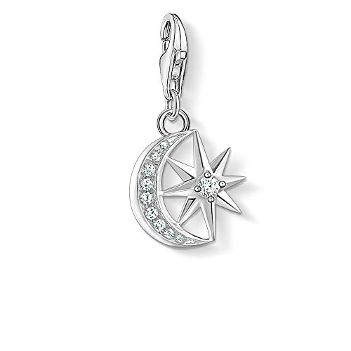 Thomas Sabo Damen Charm-Anhänger Stern & Mond Charm Club 925 Sterling Silber 1794-051-14 von THOMAS SABO