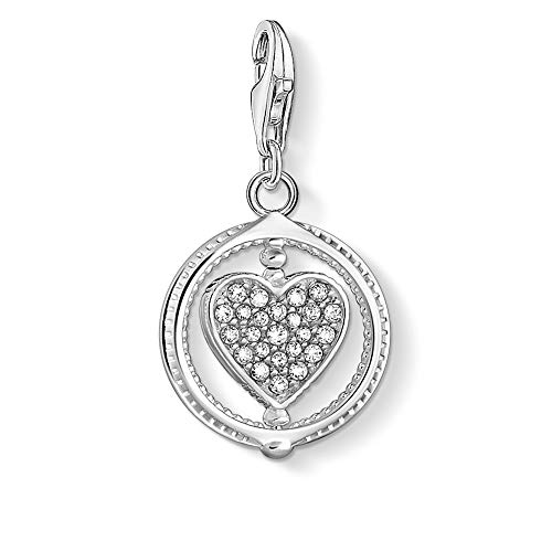 Thomas Sabo Charm-Anhänger, Sterlingsilber, Zirkonia, Herz, Silber von THOMAS SABO