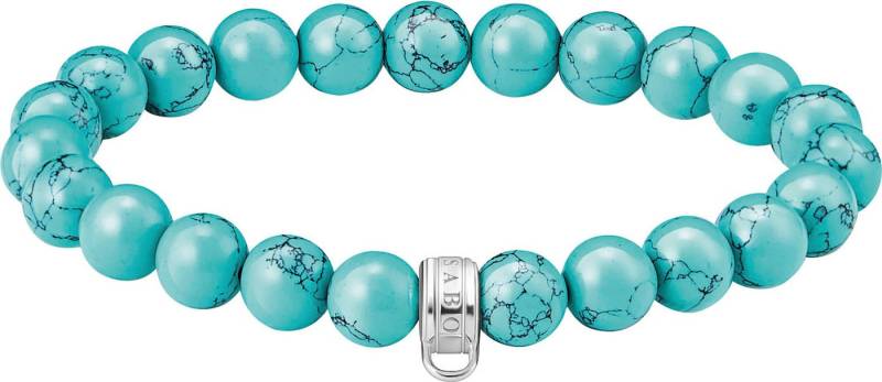 THOMAS SABO Charm-Armband Charm Club: Bead-Armband imitierter Türkis, X0293-404-17-L19, mit Türkis-Imitat von THOMAS SABO