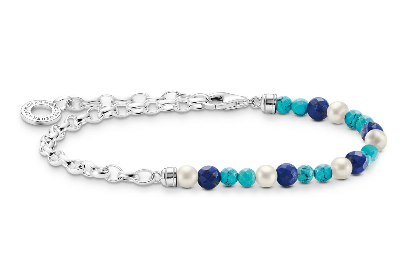 THOMAS SABO Charm-Armband Charm- Perlen und Blaue Beads THOMAS SABO Charm-Armband Charm- Perlen und Blaue Beads von THOMAS SABO
