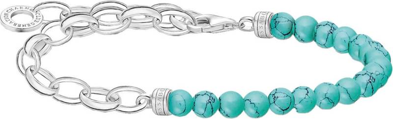 THOMAS SABO Charm-Armband mit Beads, mit Onyx oder Türkis-Imitat von THOMAS SABO